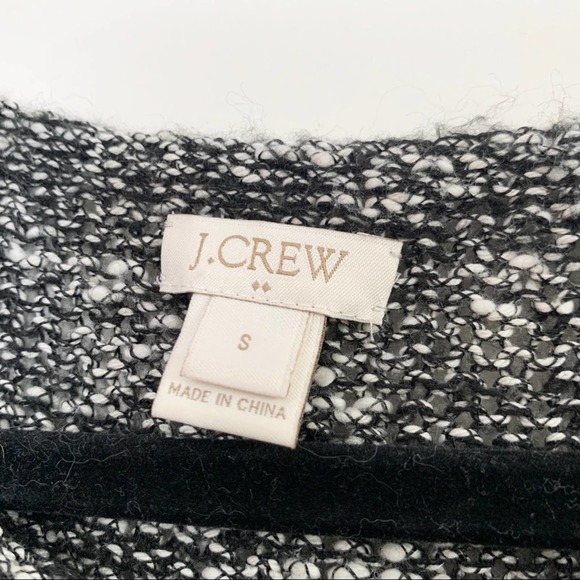 J. CREW Black & White Scoop Marled Knit Sweater - Picture 4 of 9
